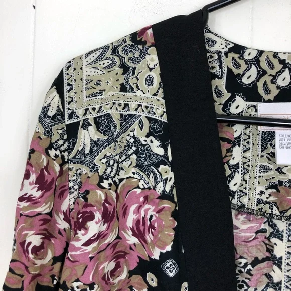 Vintage Floral Open Front Blazer Sz S - Picture 3 of 9